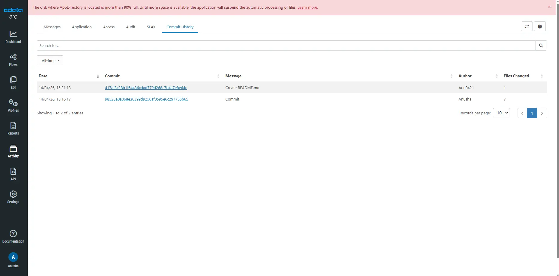 CData Arc の構成をGit でバージョン管理する方法