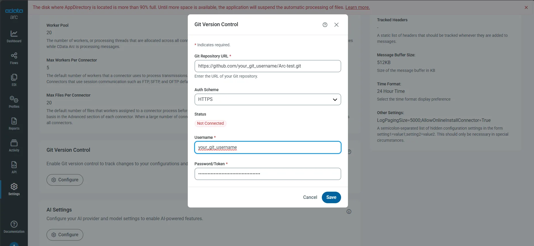 CData Arc の構成をGit でバージョン管理する方法