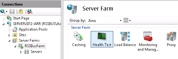 Server farm management options.