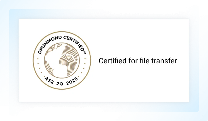 Drummond Certified for file transfer