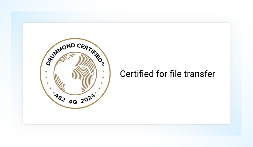 Drummond Certified for file transfer